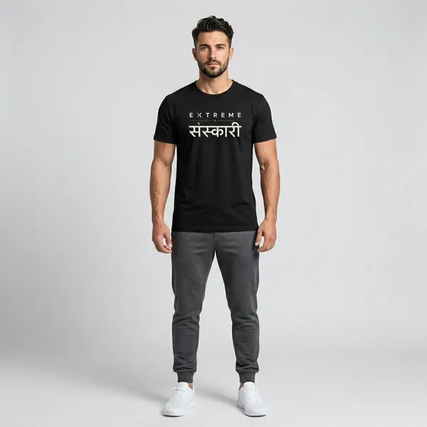 Ebony_Black_Cotton_Regular_Fit_Half_Sleeve_T-Shirt_For_Unisex