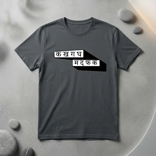 Charcoal_Grey_Cotton_Regular_Fit_Half_Sleeve_T-Shirt_For_Unisex