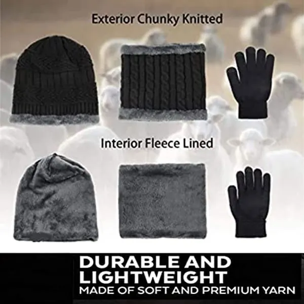 2Vrn_Snow_Proof_Inside_Fur_Wool_Unisex_Beanie_Cap_With_Neck_Warmer_Set_Touch_Screen_Hand_Gloves_Knit_Hat_Thick_Fleece_Lined_Winter_Hat