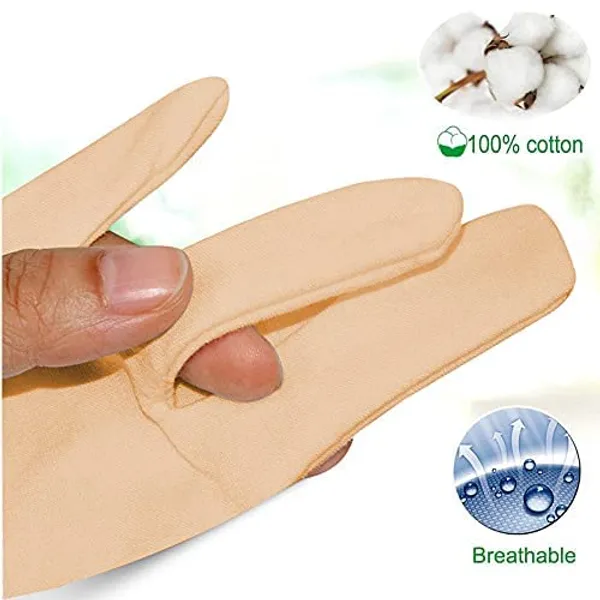 Women's_Men's_Cotton_Sunburn_Protection_Double_Layered_Gloves_Women_Cover_Up_Cotton_Gloves_Cotton_Hand_Gloves_For_Bike_And_Riding_Beige_Blue_Colour_Combo_Of_2_Pack