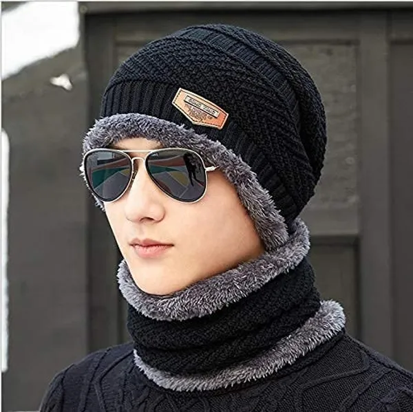 Winter_Knit_Beanie_Cap_Hat_Neck_Warmer_Scarf_And_Leather_Gloves_Set_Skull_Cap_For_Men_Women_Winter_Cap_And_Gloves_For_Men_Combo_Of_2_Set