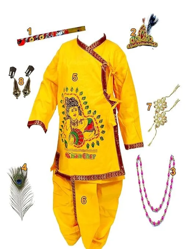 Krishna_Dress_Cotton_Fabric_Krishna_Costume_Embroidered_Dhoti_Kurta_Krishna_Dress_With_Jewellery_Printed_Krishna_Ethnic_Wear_Set_Of_8_Items