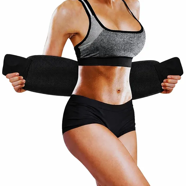 Neoprene_Sweat_Waist_Trainer_Belt_For_Men_Women_Adjustable_Slimming_Fitness_Support_With_Velcro_Closure_Breathable_Workout_Band_For_Gym_Yoga_Running_Black