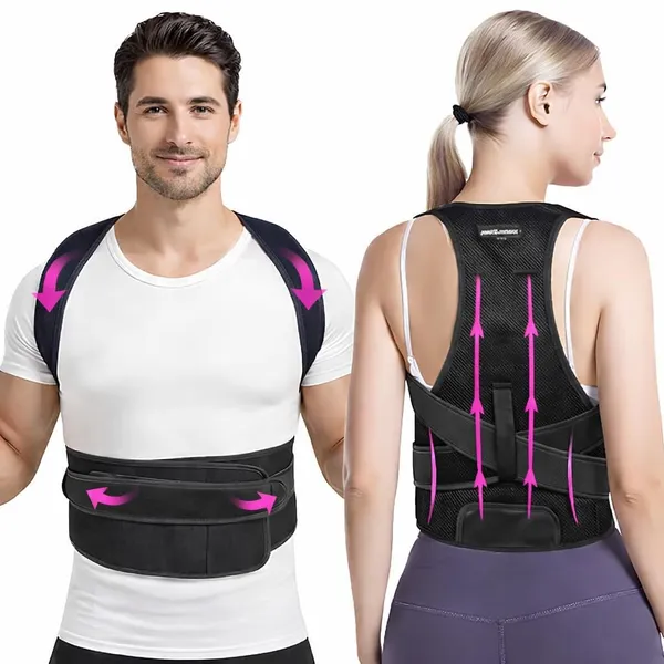 Posture_Corrector_Back_Brace_Black_Adjustable_Support_Belt_For_Men_And_Women_Lumbar_And_Shoulder_Pain_Relief