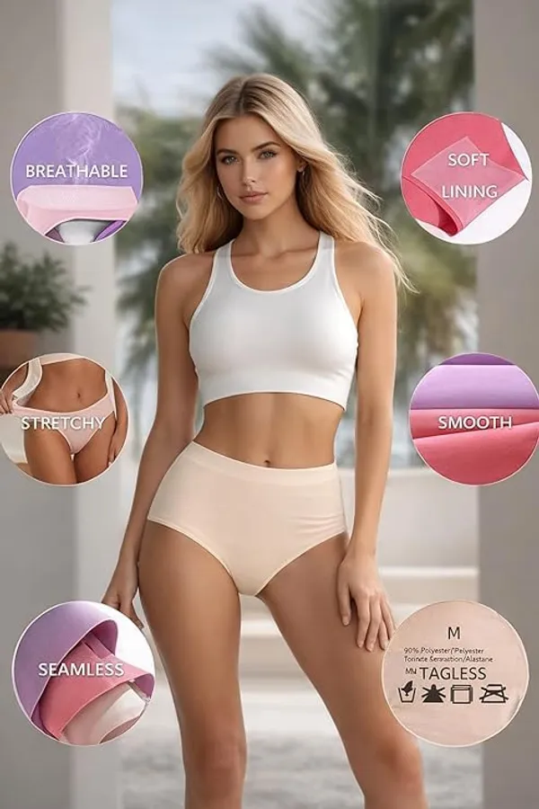 Women_Seamless_Panties_No_Visible_Panty_Line_Soft_Stretch_Bikini_Underwear_Breathable_Everyday_Innerwear_For_Women_Girls_Multicolor