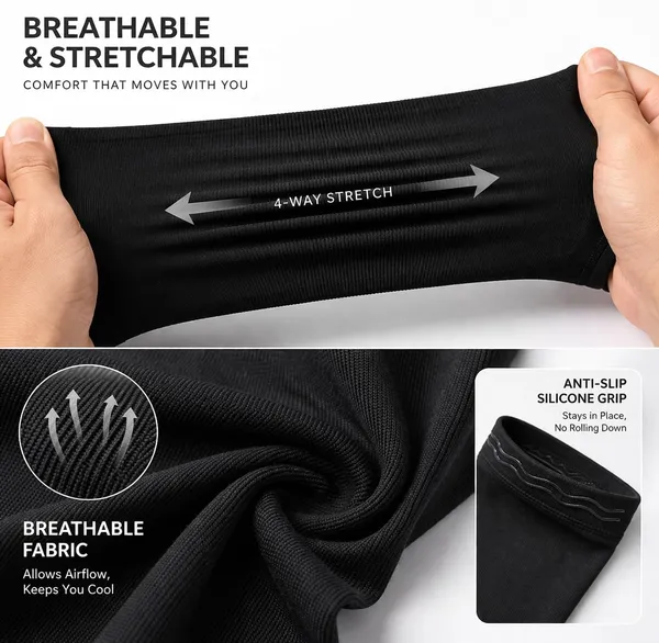 Uv_Protection_Arm_Sleeves_For_Men_Women_Cooling_Sweat_Wicking_Stretchable_Anti_Slip_Arm_Covers_For_Sun_Protection_Sports_Driving_Outdoor_Activities
