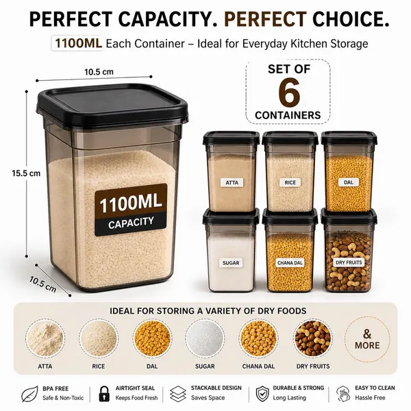 Airtight_Containers_Set_For_Kitchen_Storage_Bpa_Free_Plastic_Food_Storage_Containers_With_Lids_Stackable_Pantry_Fridge_Storage_Boxes_For_Rice_Atta_Dal_Set_Of_6_1100_Ml