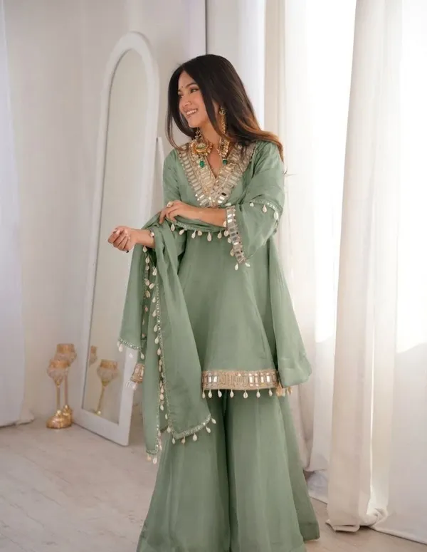 Mint_Green_Premium_Soft_Chinon_Dress_For_Women