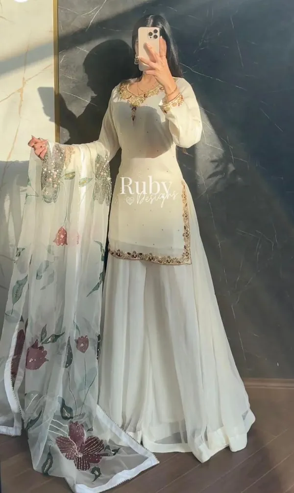 Aafreen_White_Floral_Sharara