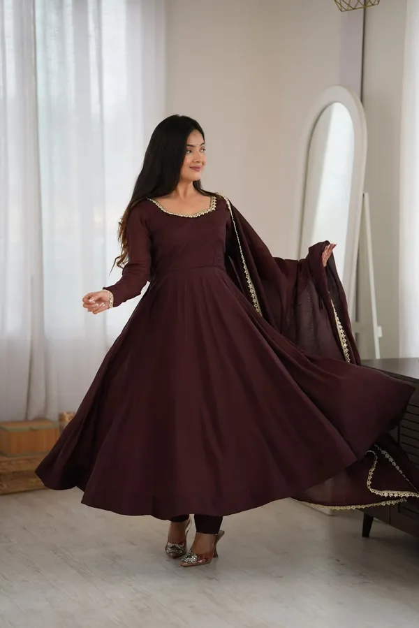 Anarkali_suit_dark_brown