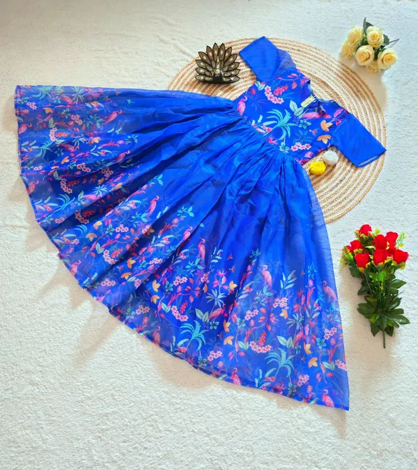 Blue_Micro_Cotton_Dress_For_Women