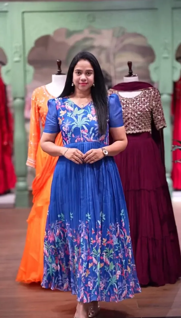 Blue_Micro_Cotton_Dress_For_Women