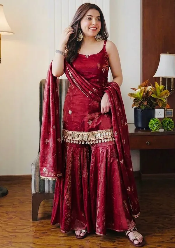 Reshma_Suit_maroon