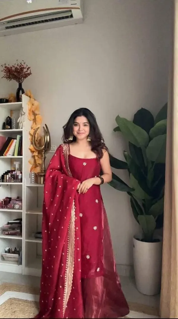 Maroon_Faux_Georgette_Suit_Set_For_Women