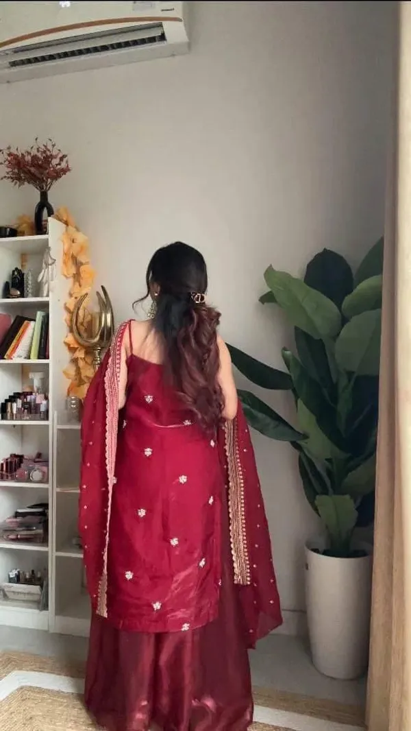 Maroon_Faux_Georgette_Suit_Set_For_Women