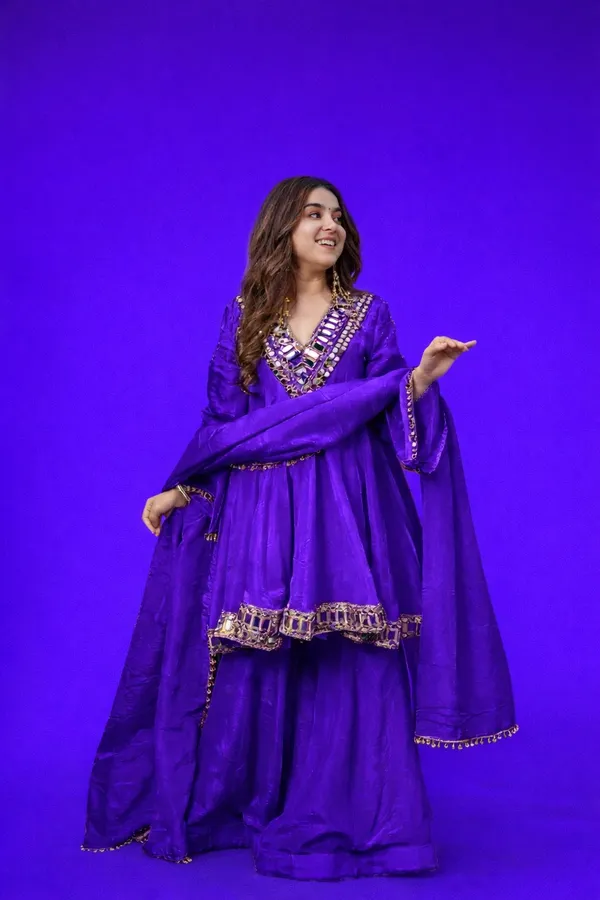 Purple_Soft_Chinon_Dress_For_Women