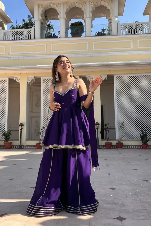 Blue_Soft_Chinon_Dress_For_Women