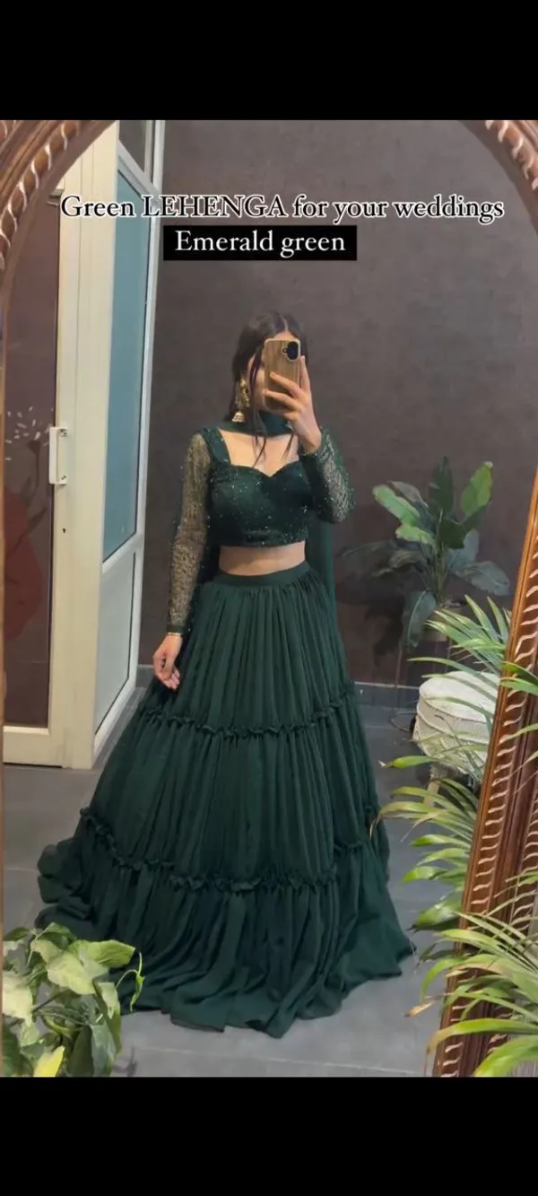 Green_Premium_Georgette_Dress_For_Women