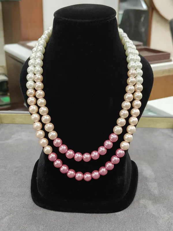 Pink_Ombre_Layer_Semi_Precious_Anti_Tarnish_Pearl_Necklace