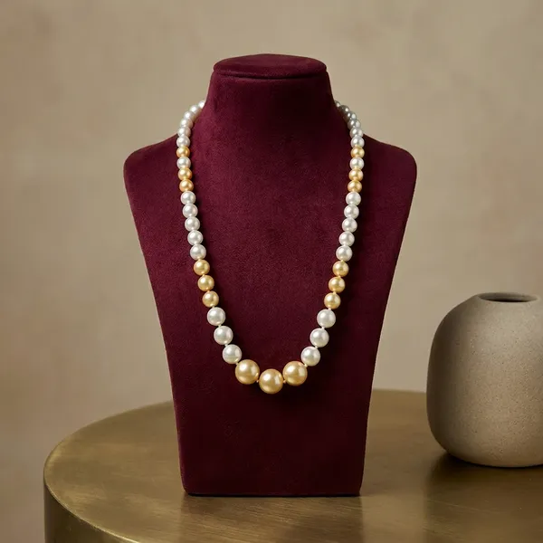 Yellow_And_White_Glass_Pearl_Semi_Precious_Necklace_For_Women
