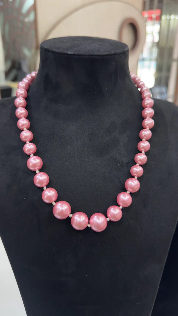 Metallic_Pink_Glass_Pearl_Semi_Precious_Necklace_For_Women