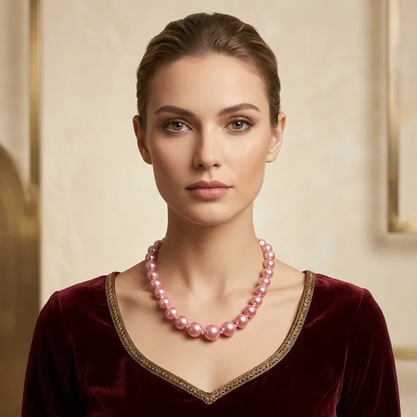 Metallic_Pink_Glass_Pearl_Semi_Precious_Necklace_For_Women