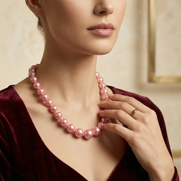 Metallic_Pink_Glass_Pearl_Semi_Precious_Necklace_For_Women