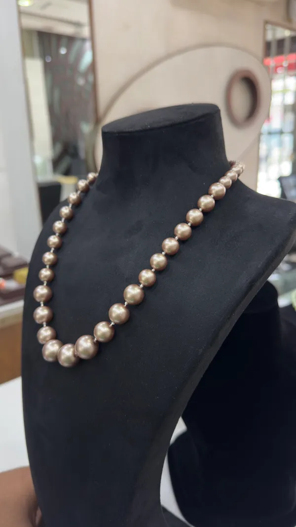 Brown_Matte_Glass_Pearl_Layered_Necklace_For_Women