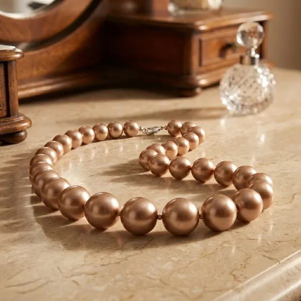 Brown_Matte_Glass_Pearl_Layered_Necklace_For_Women