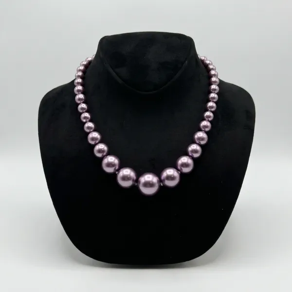 Metallic_Purple_Glass_Pearl_Semi_Precious_Necklace_For_Women