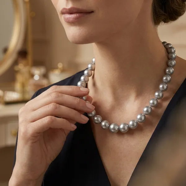 Silver_Grey_Glass_Pearl_Semi_Precious_Long_Necklace_For_Women