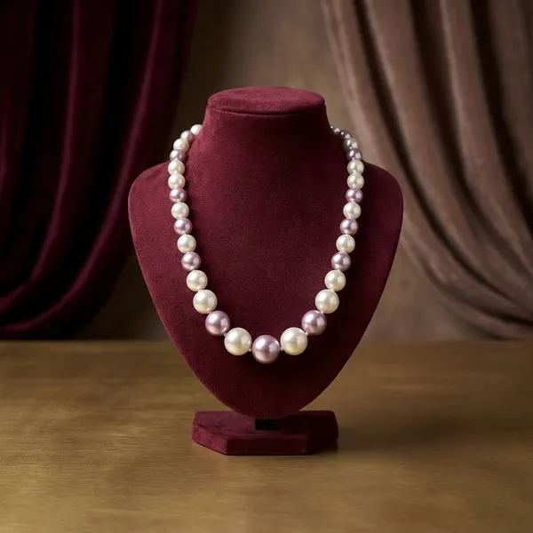Pinkish_Purple_And_White_Glass_Pearl_Semi_Precious_Necklace_For_Women