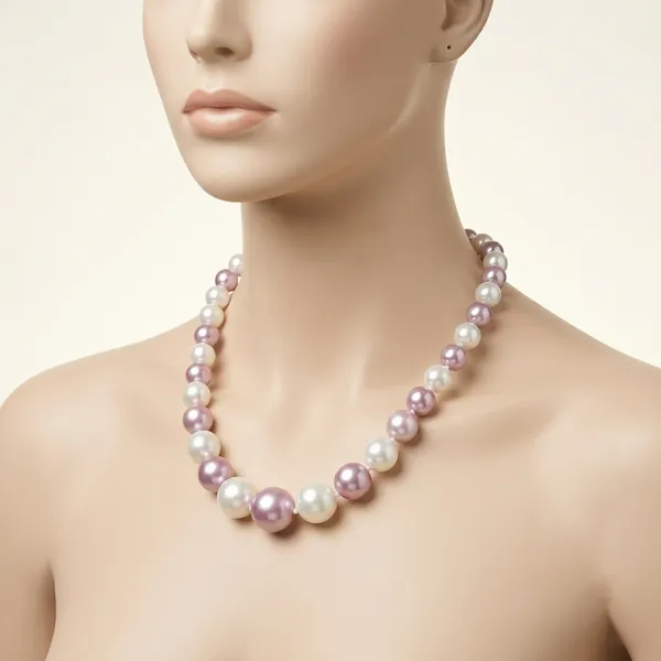 Pinkish_Purple_And_White_Glass_Pearl_Semi_Precious_Necklace_For_Women