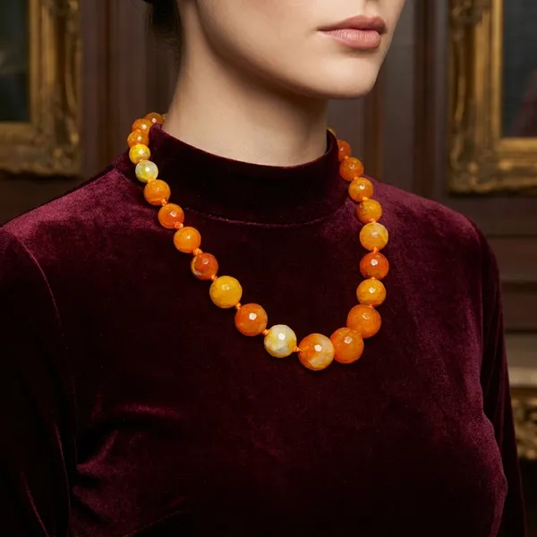 Orange_Onyx_Necklace_For_Women
