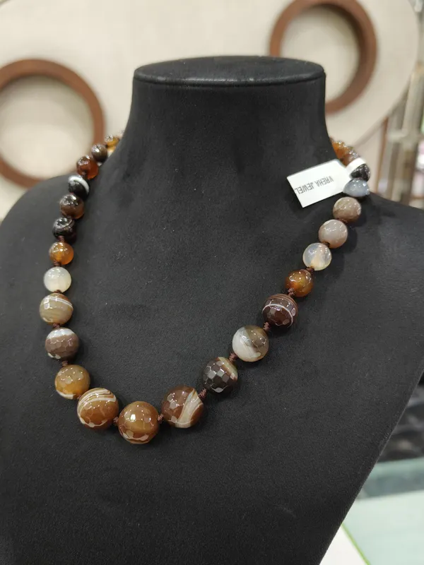 Brown_Onyx_Layered_Necklace_For_Women