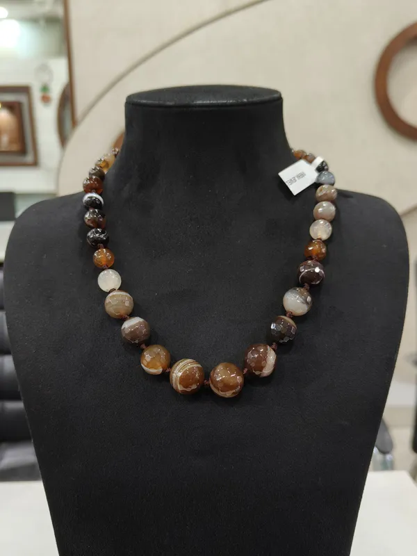 Brown_Onyx_Layered_Necklace_For_Women