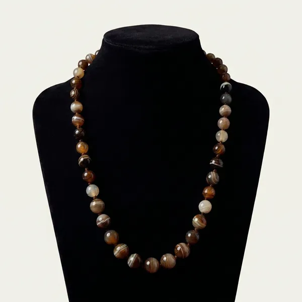 Brown_Onyx_Layered_Necklace_For_Women