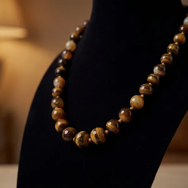 Brown_Onyx_Layered_Necklace_For_Women