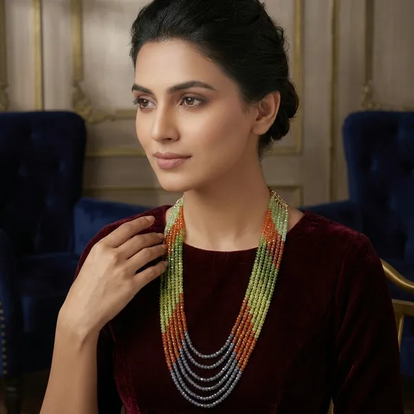 Multicolor_Cubic_Zirconia_Multi_Layer_Necklace_For_Women