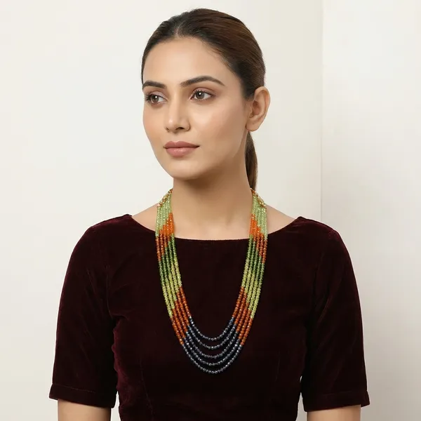 Multicolor_Cubic_Zirconia_Multi_Layer_Necklace_For_Women