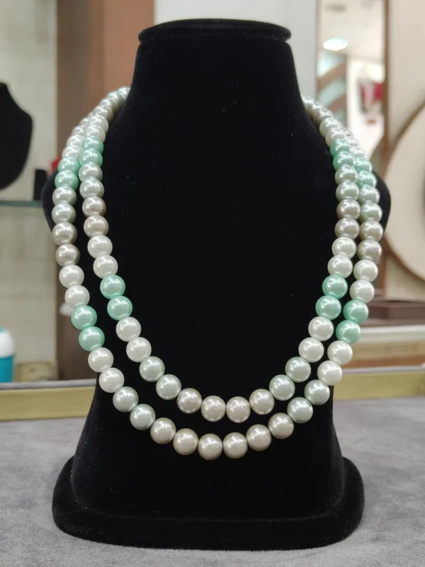 Sea_Green_Layer_Semi_Precious_Anti_Tarnish_Pearl_Necklace