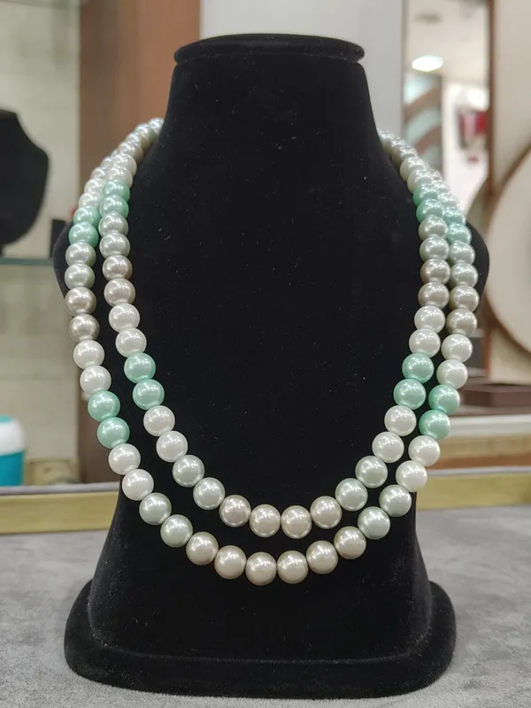 Sea_Green_Layer_Semi_Precious_Anti_Tarnish_Pearl_Necklace