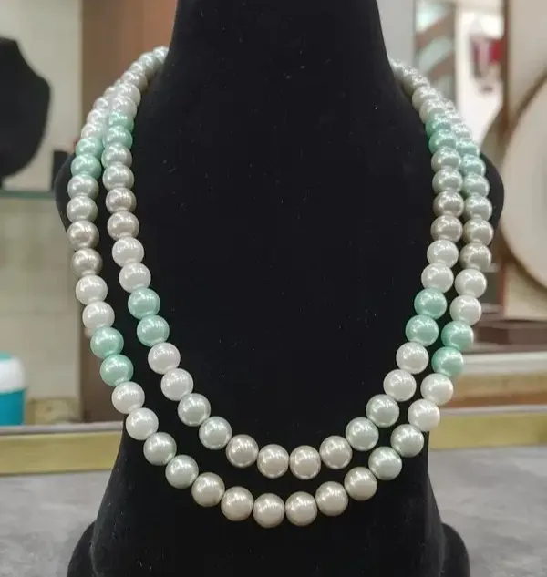 Sea_Green_Layer_Semi_Precious_Anti_Tarnish_Pearl_Necklace