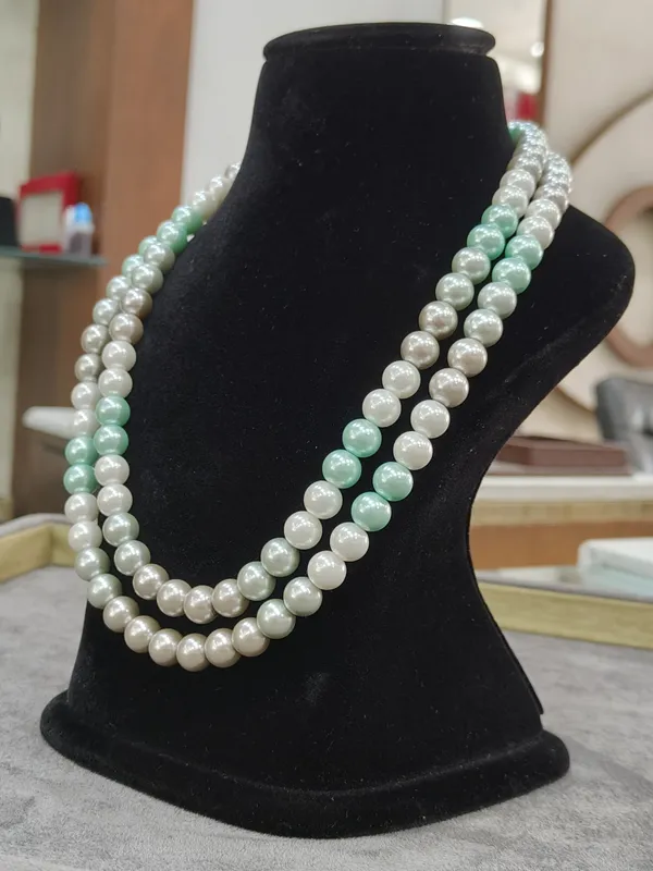 Sea_Green_Layer_Semi_Precious_Anti_Tarnish_Pearl_Necklace