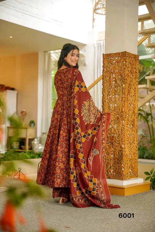 Rust_Printed_Anarkali_Kurta_Set_With_Dupatta_For_Women