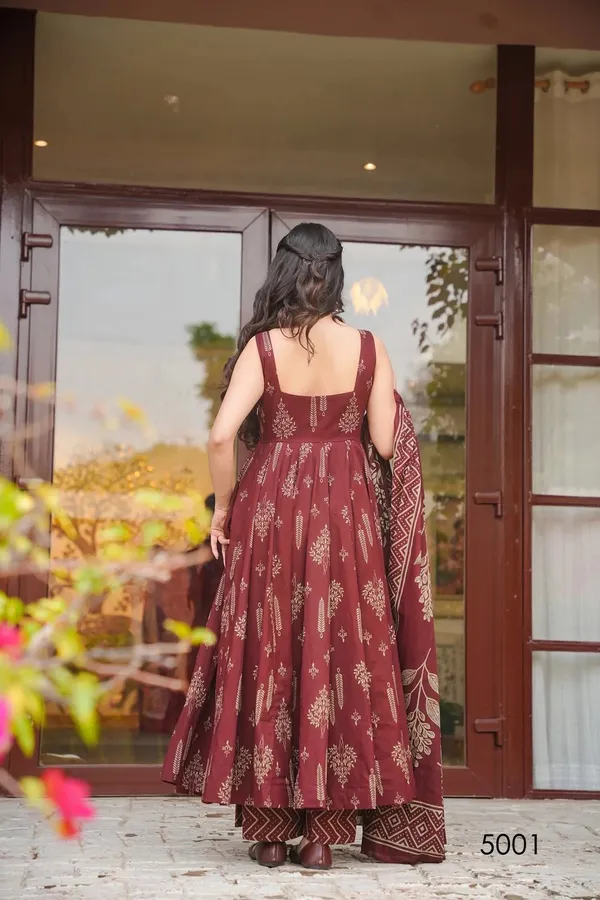 Maroon_Printed_Anarkali_Suit_Set_With_Dupatta_For_Women