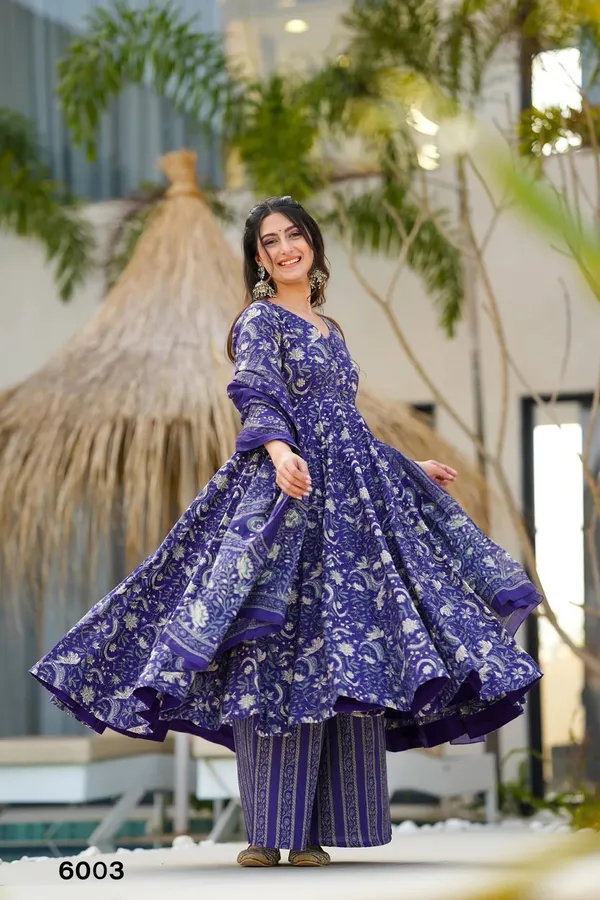 Indigo_Navy_Blue_Floral_Print_Anarkali_Suit_Set_For_Women