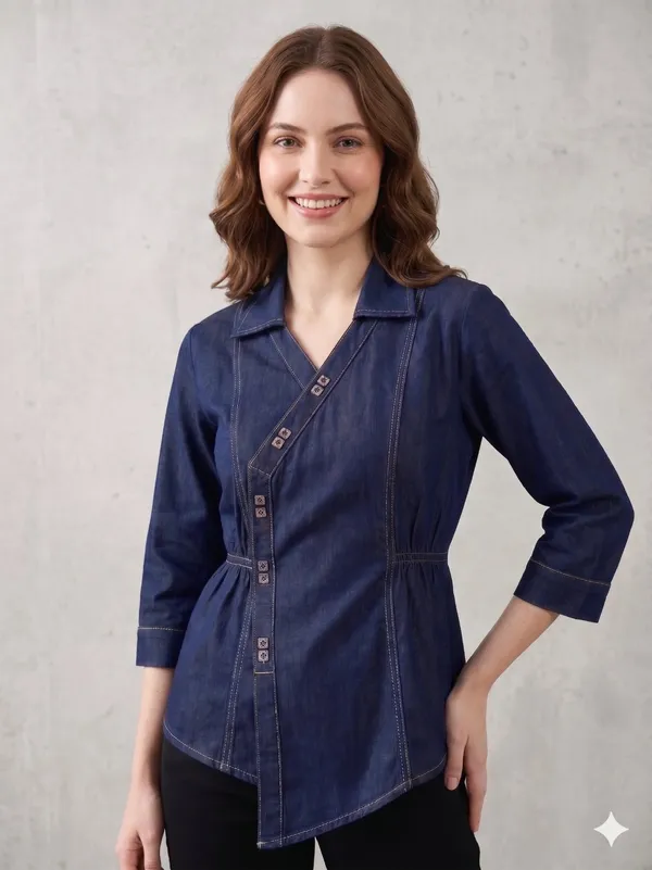 Dark_Blue_Denim_Cotton_Designer_Western_Top