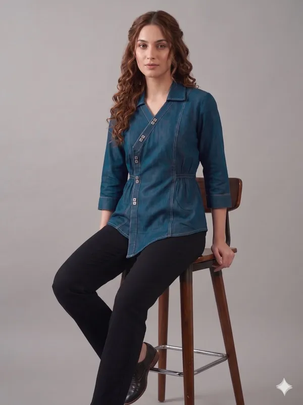 Mid_Blue_Denim_Designer_Western_Top