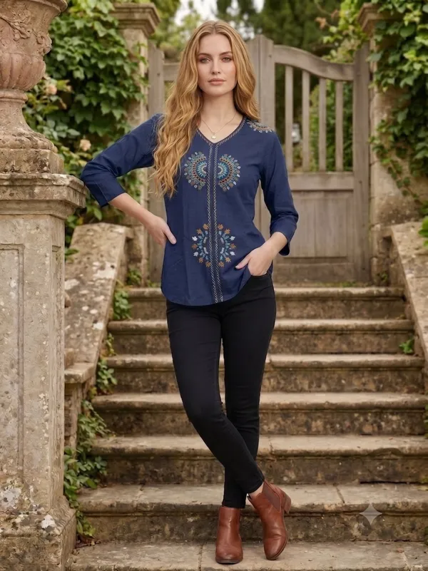 Dark_Blue_Denim_Embroidery_Western_Top